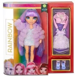 MGA 569602E7C - RAINBOW HIGH - Violet Willow – Violette Mode-Puppe Mit 2 Outfits