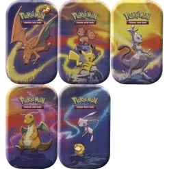 POKÉMON 45024 - Tin Box - Kanto-Stärke Mini-Tin-Box, 5 Stück