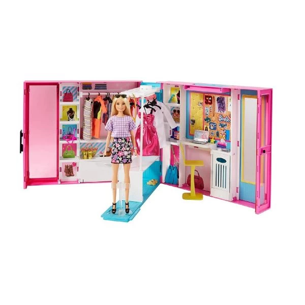 MATTEL GBK10 - Barbie - Traum Kleiderschrank Mit Puppe Spielset – Bild 2