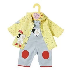 Zapf Creation 870525 - Dolly Moda 39-46 Cm - Latzhose Mit Regenjacke