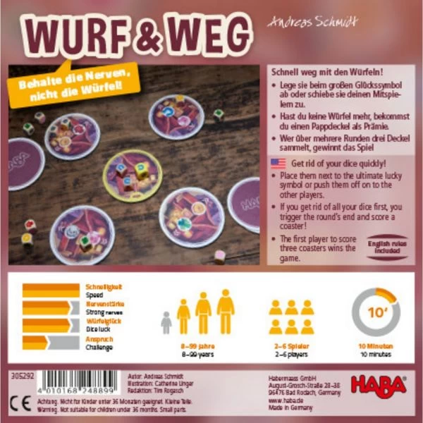 HABA 305292 - Familienspiel - Wurf & Weg – Bild 2