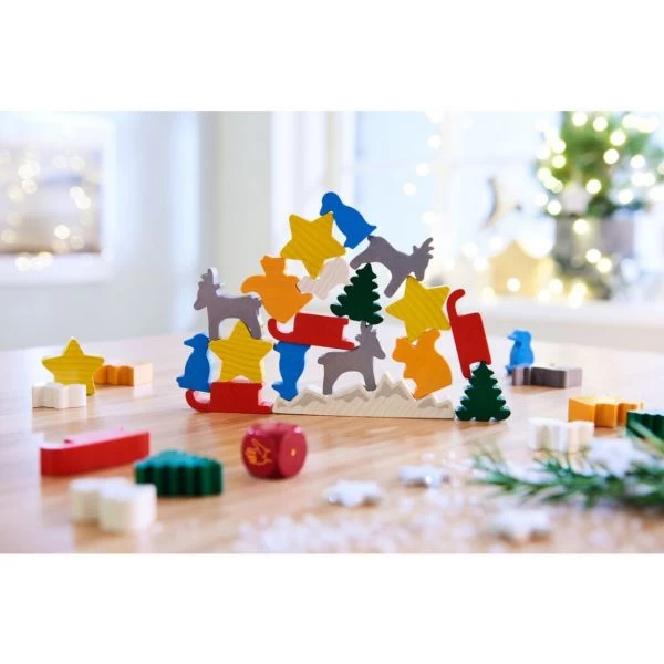 HABA 305525 - Kinderspiel - Tier Auf Tier, Das Weihnachtliche Stapelspiel – Bild 2