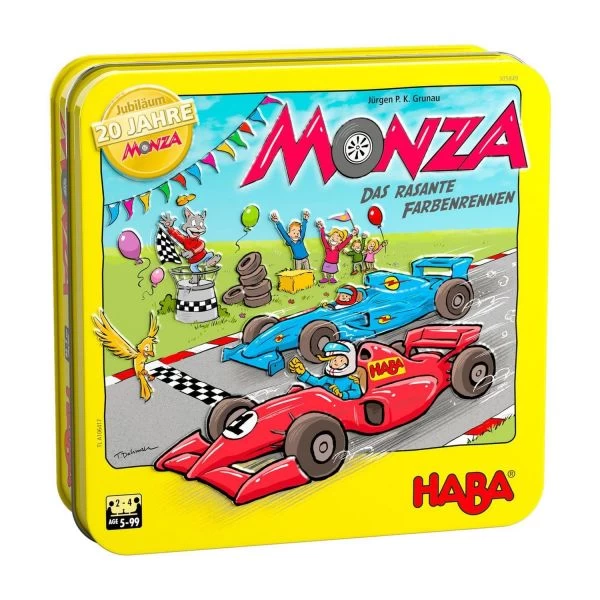 HABA 305849 - Kinderspiel - Monza, Jubiläumsausgabe 20 Jahre In Der Dose