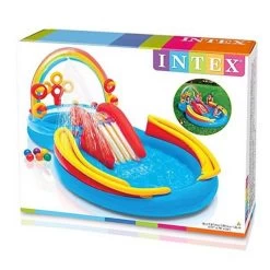 INTEX 57453 - Wasserspielzeug - Spielplatz Regenbogen, 297x193x135 Cm