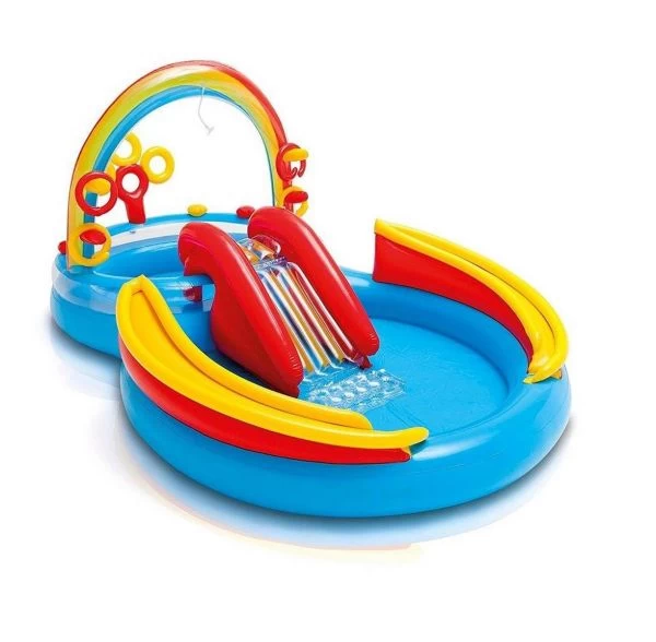 INTEX 57453 - Wasserspielzeug - Spielplatz Regenbogen, 297x193x135 Cm – Bild 2