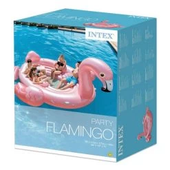 INTEX 57267EU - Aufblastier - Riesen Party Flamingo Insel XXL, 422 X 373 X 185cm
