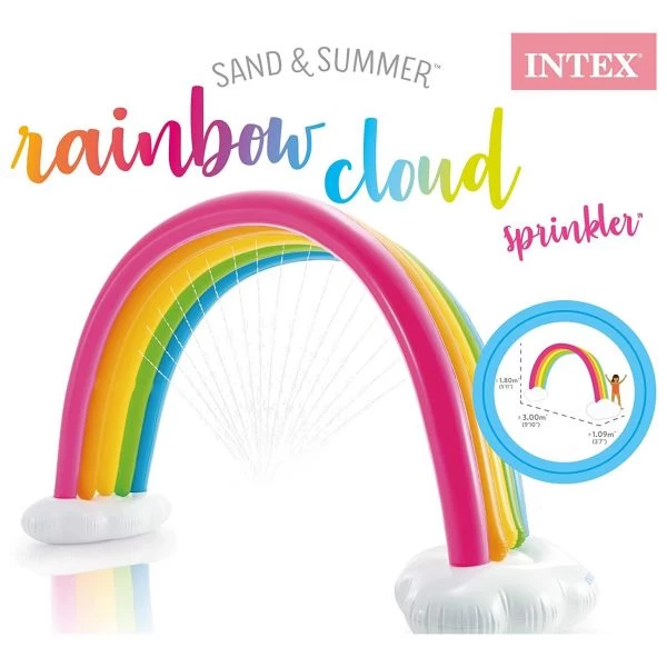 INTEX 56597NP - Wasserspielzeug - Regenbogen Rainbow Cloud Sprinkler, 300x180cm – Bild 2
