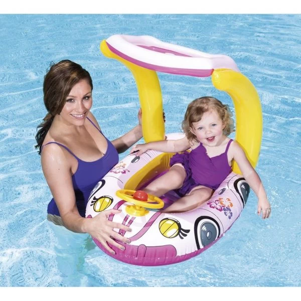 BESTWAY 34103 - Poolboot Kiddie Car Mit UV-Schutz, ROSA – Bild 2