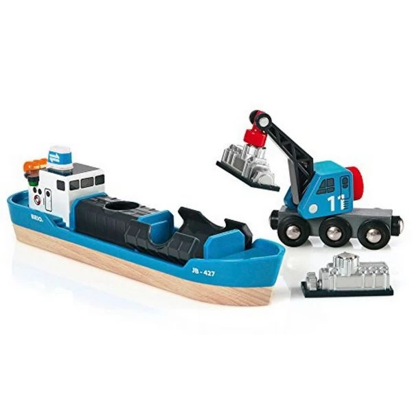 BRIO 33534 - Bahn - Containerschiff Mit Kranwagen – Bild 3