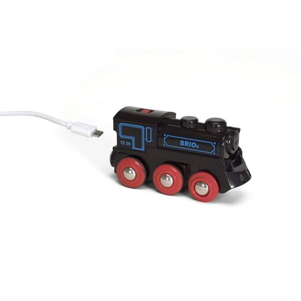 BRIO 33599 - Bahn - Schwarze Akku-Lok Mit Mini-USB – Bild 2