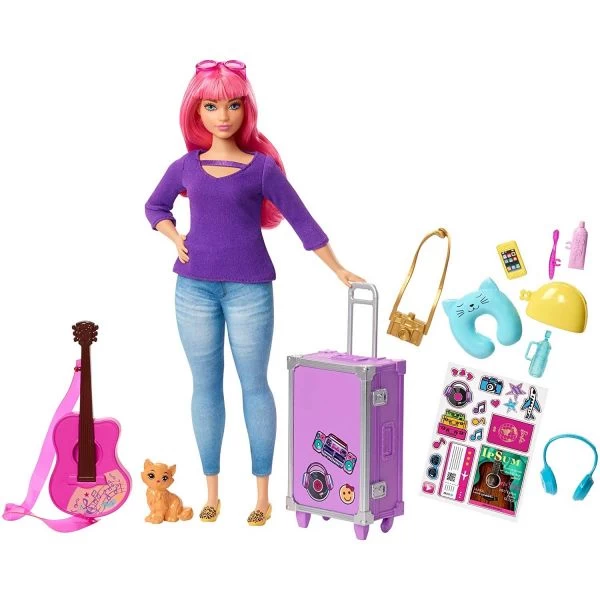 MATTEL FWV26 - Barbie - Reise Puppe, Pink Und Zubehör – Bild 2
