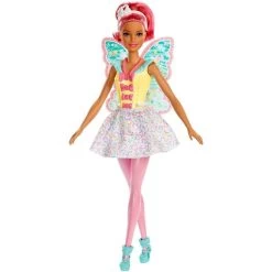 MATTEL GFR03 - Barbie Dreamtopia - Fee Puppe Mit Pinken Haaren