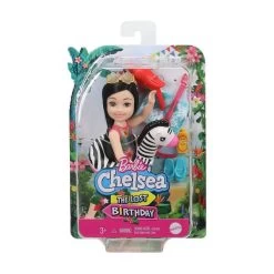 MATTEL GRT83 - Barbie - Chelsea Puppe The Lost Birthday Mit Zebra-Schwimmreifen