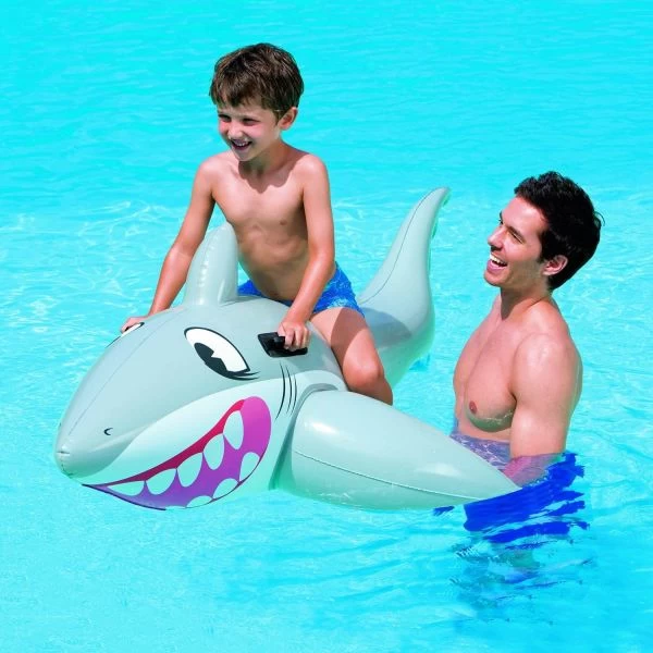 BESTWAY 41032 - Schwimmtier - Aufblas Tier Reittier Hai Shark 183 Cm