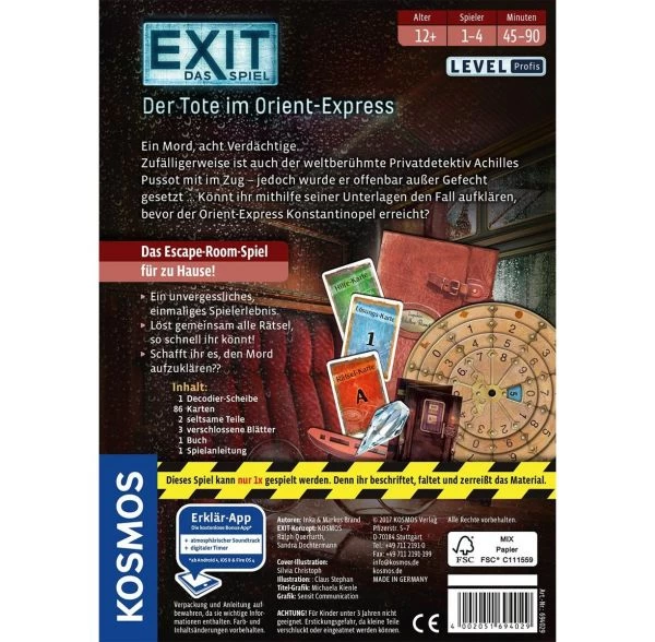 KOSMOS 694029 - EXIT - Der Tote Im Orient-Express – Bild 2