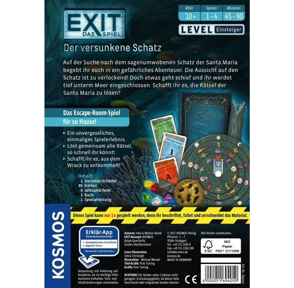 KOSMOS 694050 - EXIT - Der Versunkene Schatz – Bild 2